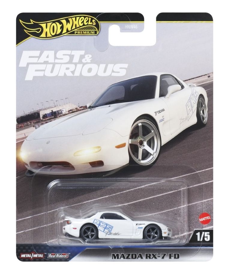 Hot Wheels, Premium, Fast & Furious, Mazda RX-7 FD, masina, scara 1:64, JBL93