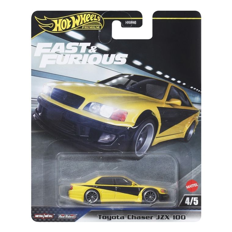 Hot Wheels, Premium, Fast & Furious, Toyota Chaser JZX 100, masina, scara 1:64, JBL89