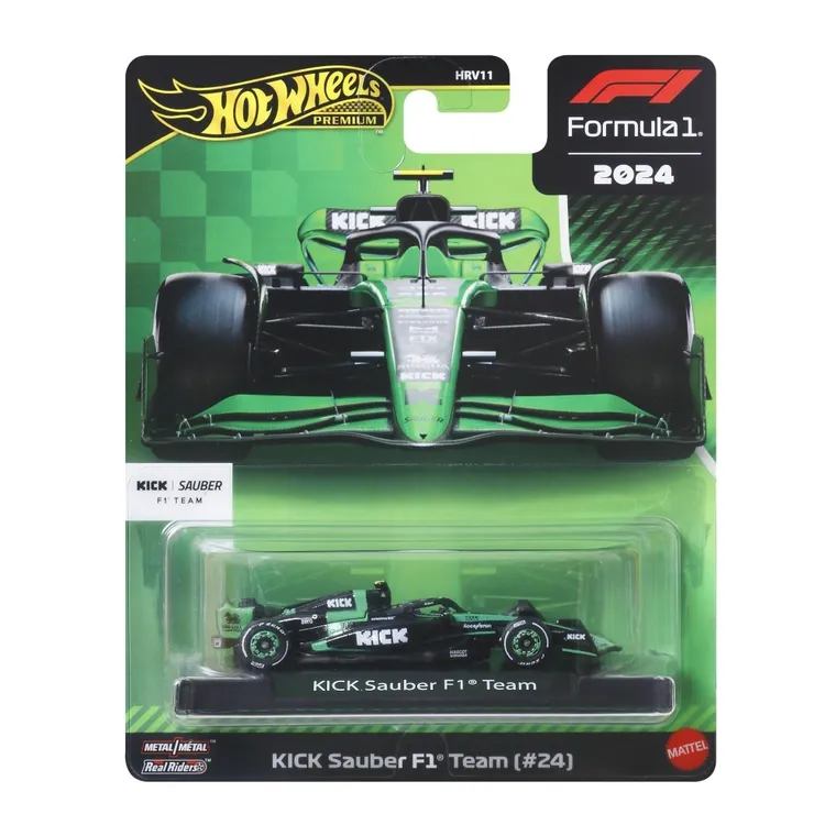 Hot Wheels, Premium, Formula 1, KICK Sauber F1 Team (#24), masina, JBM23