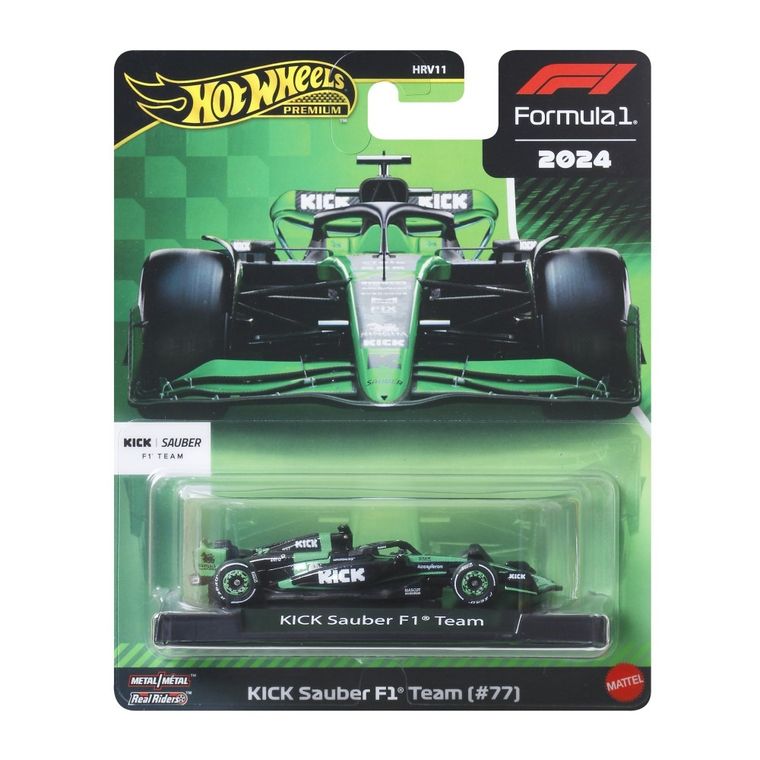 Hot Wheels, Premium, Formula 1, KICK Sauber F1 Team (#77), masina, JBM13