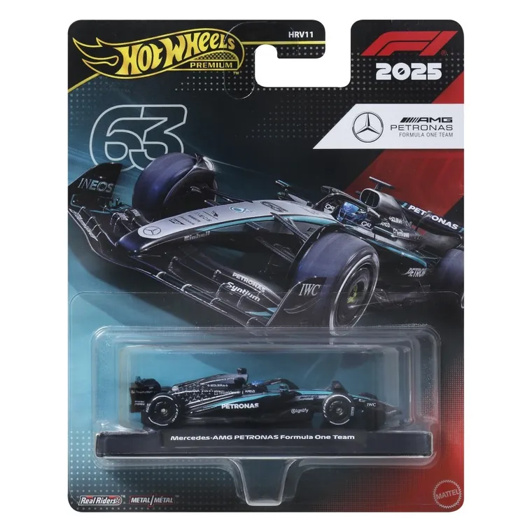 Hot Wheels, Premium, Formula 1, Mercedes-AMG Petronas Formula One Team (#63), masina, JKD80