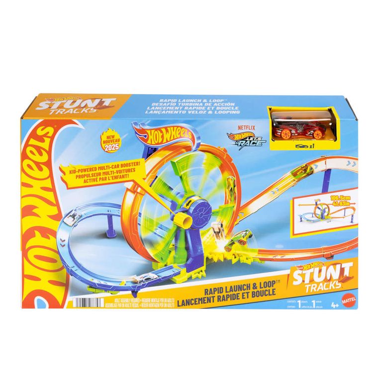 Hot Wheels, Rapid Launch & Loop, set de joaca cu masina