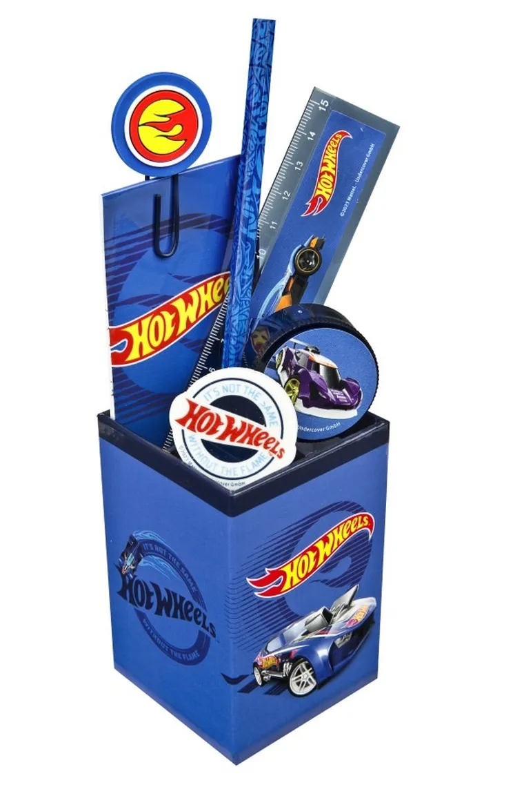 Hot Wheels, set de rechizite scolare, 6 elemente