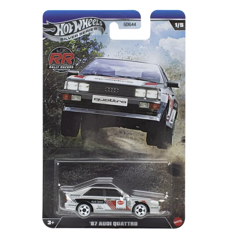 Hot Wheels, Silver Series, Rally Racers, '87 Audi Quattro, masina, JKX61