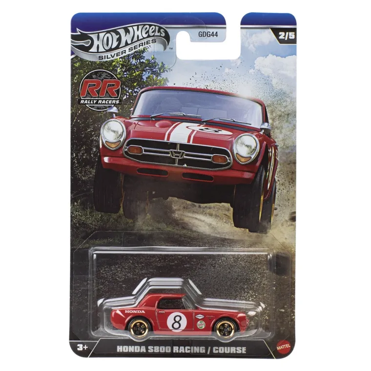Hot Wheels, Silver Series, Rally Racers, Honda S800 Racing / Course, masina, JKX62