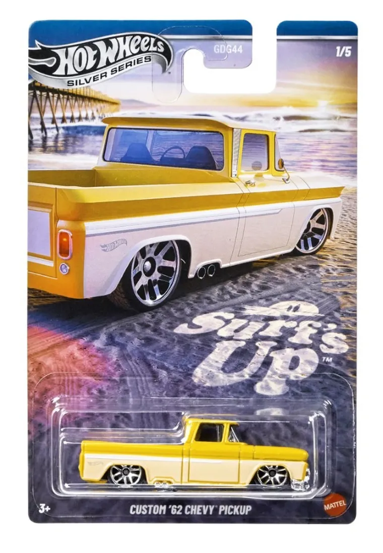 Hot Wheels, Surf's Up, Custom '62 Chevy' Pickup, masina, scara 1:64, JCB67