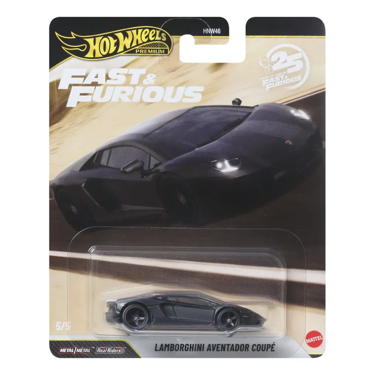 Hot Wheels, The Fast and the Furious, Lamborghini Aventador Coupe, masina premium, scara 1:64, JHW77