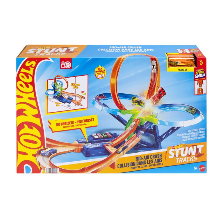 Hot Wheels, The Hot Ones, Mid Air Crash, set de joaca cu 1 masina