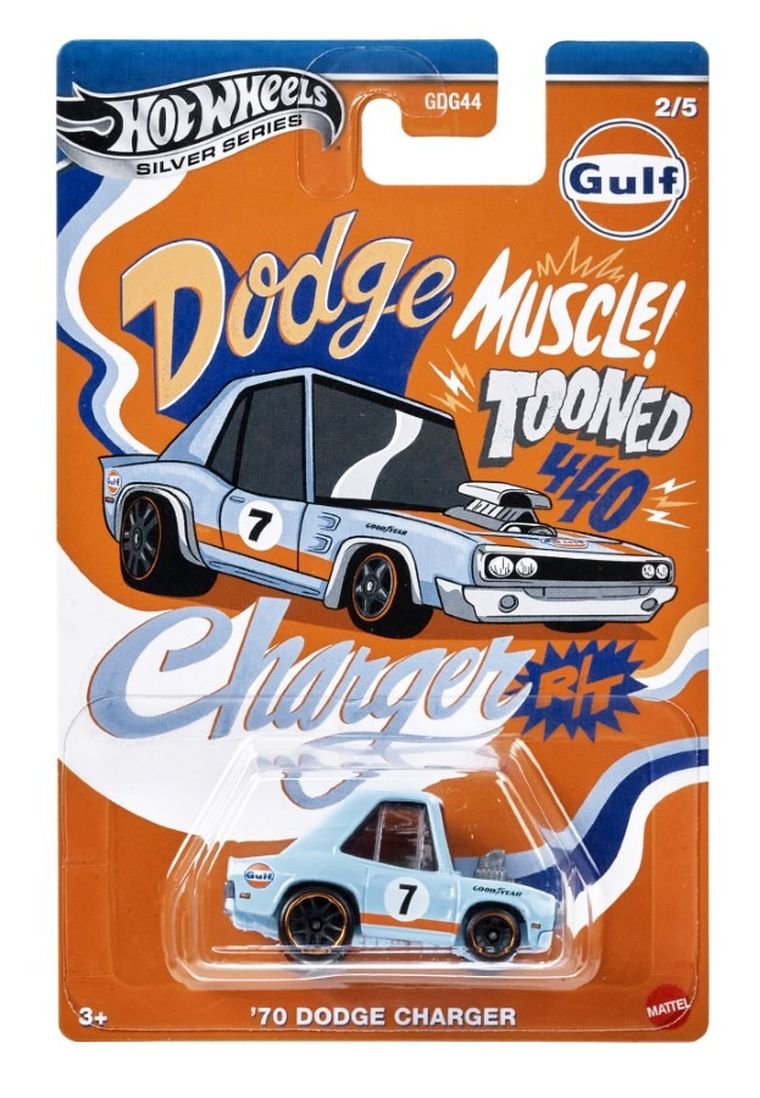 Hot Wheels, Tooned Gulf Racing, '70 Dodge Charger, masina