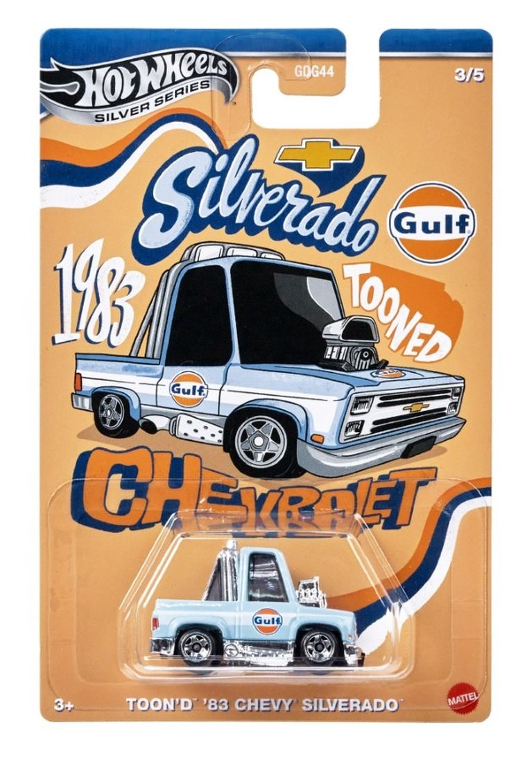Hot Wheels, Tooned Gulf Racing, '83 Chevy Silverado, masina