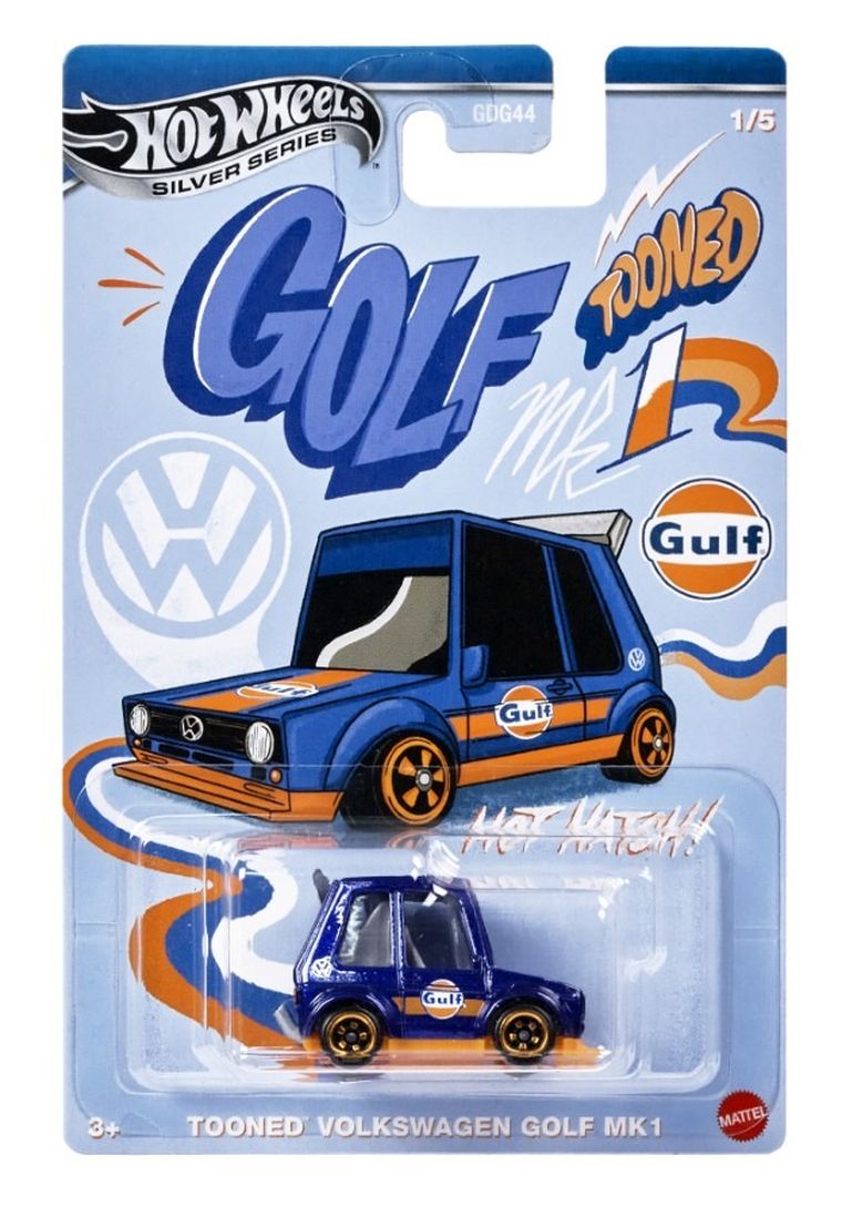 Hot Wheels, Tooned Gulf Racing, Volkswagen Golf Mk1, masina - smyk.ro