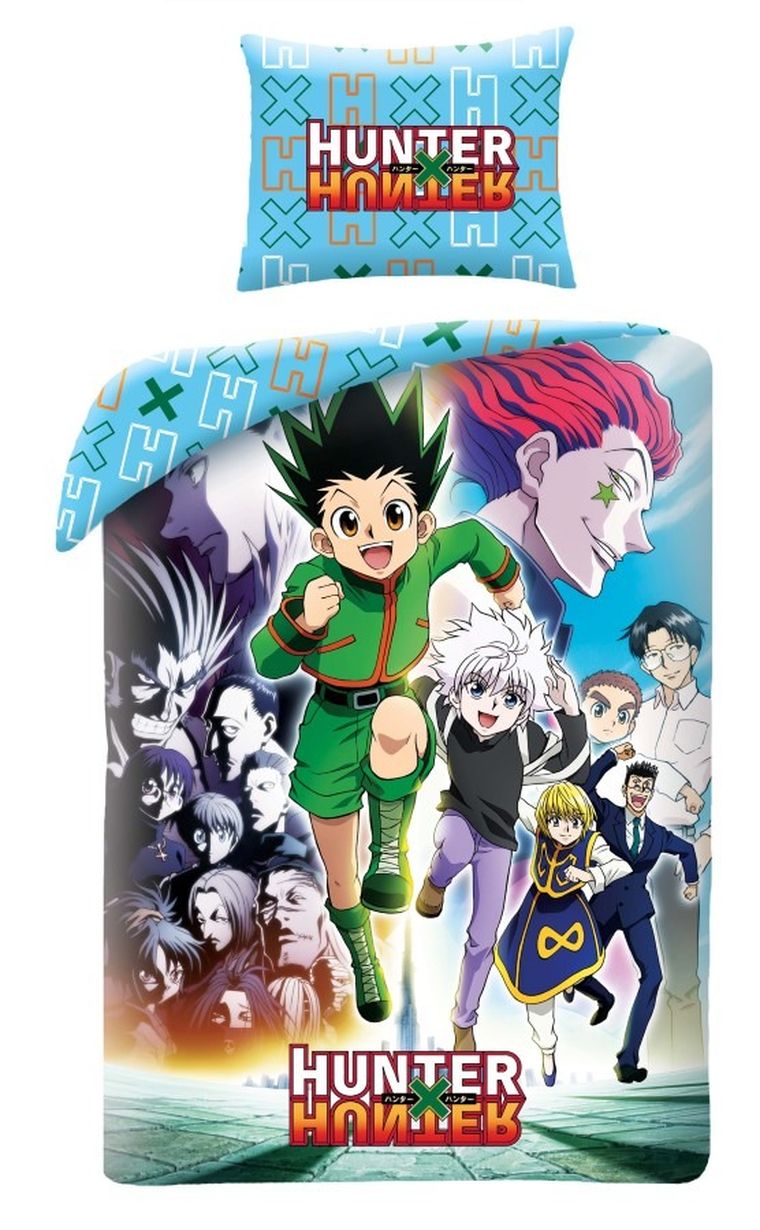 Hunter x Hunter, set lenjerie de pat single, 140-200 cm