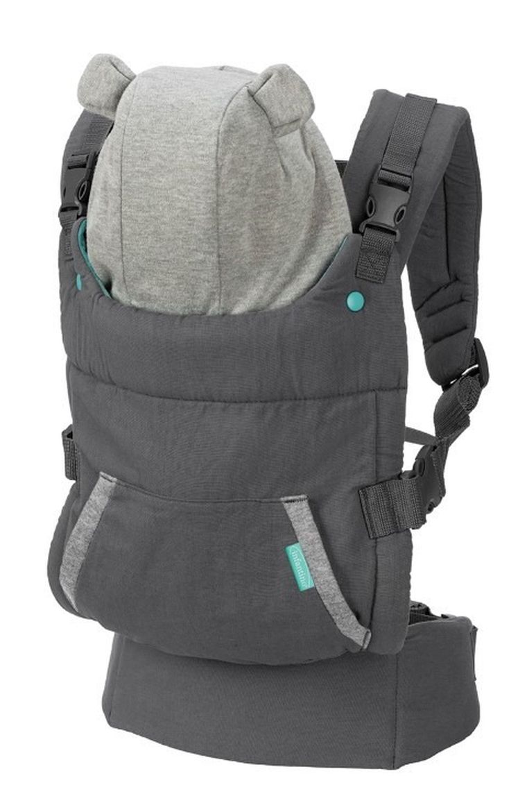 Infantino, marsupiu port-bebe ergonomic cu gluga