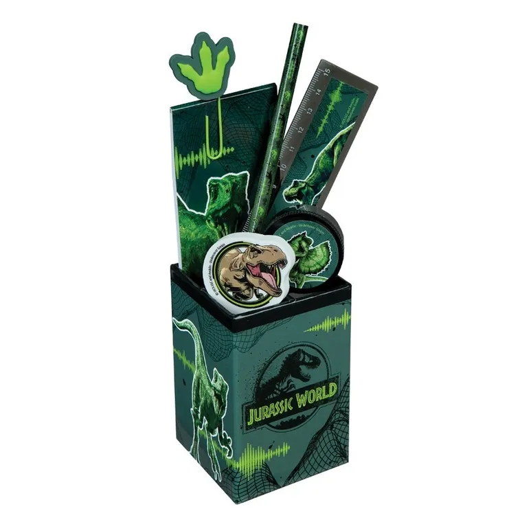 Jurassic World, Cutie cu rechizite scolare, 7 elemente