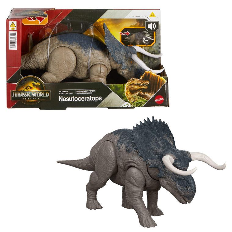 Jurassic World, Saga, Wild Roar, Nasutoceratops, figurina dinozaur