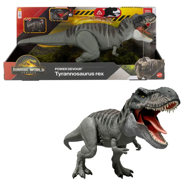 Jurassic World, T-rex, dinozaur cu functie, figurka, 53 cm