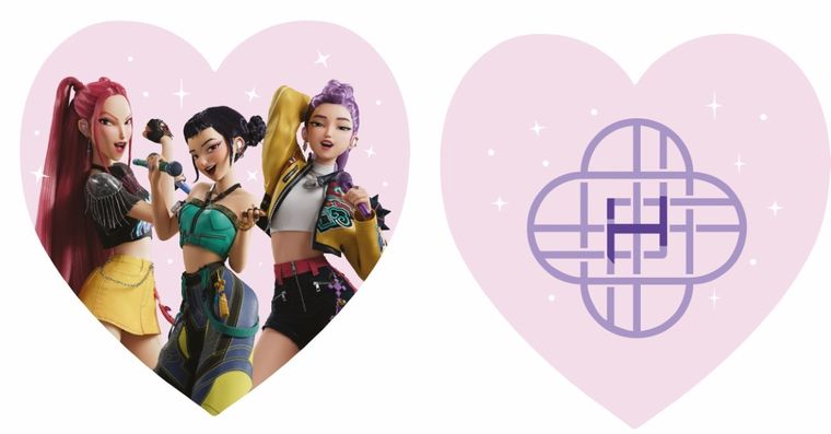 K-Pop Demon Hunters, perna de decoratie, inima, 40 cm