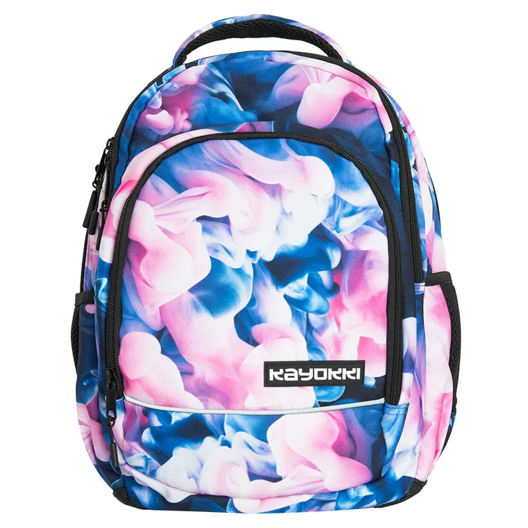 Kayokki, ghiozdan, 2 compartimente, model fum colorat