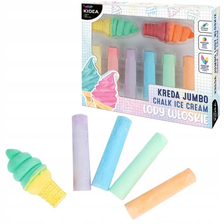 Kidea, creta jumbo, inghetata italiana, 8 elemente