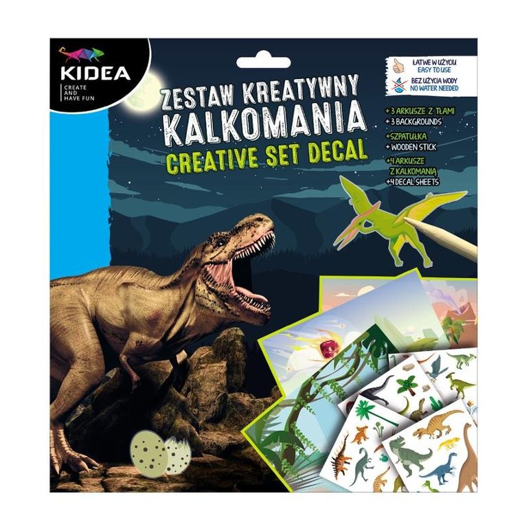 Kidea, Decal, set creativ, Dinozauri