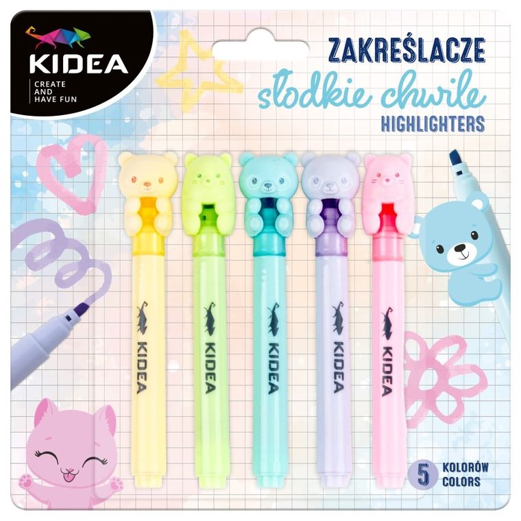 Kidea, iluminatoare, momente dulci, 5 culori
