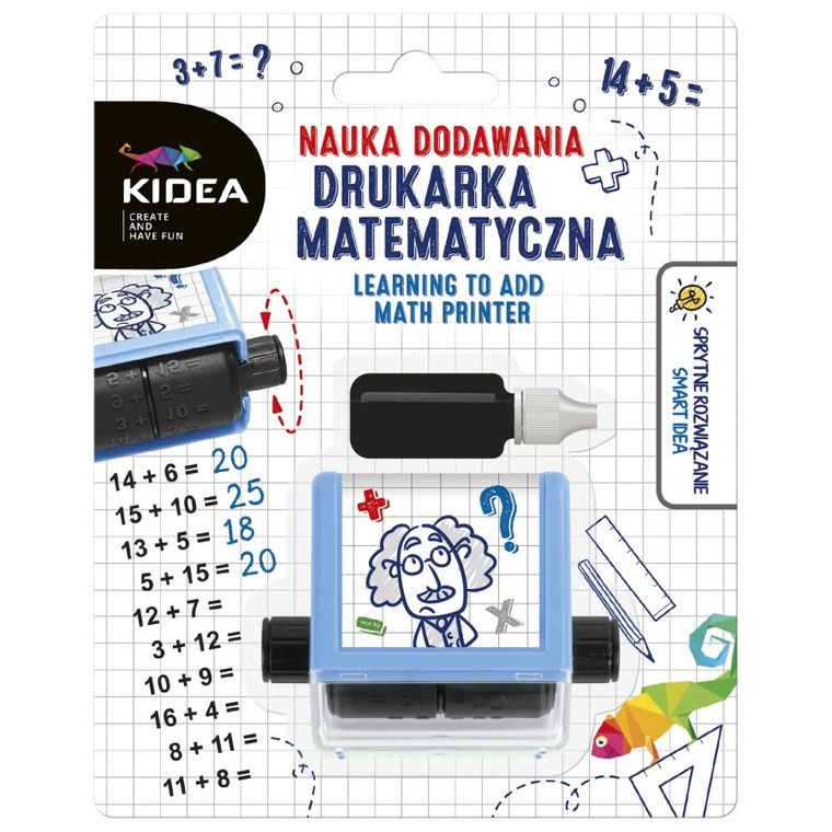 Kidea, imprimanta matematica, invatarea adunarii