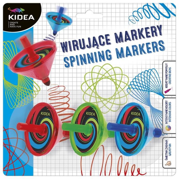 Kidea, markere rotative, 3 culori
