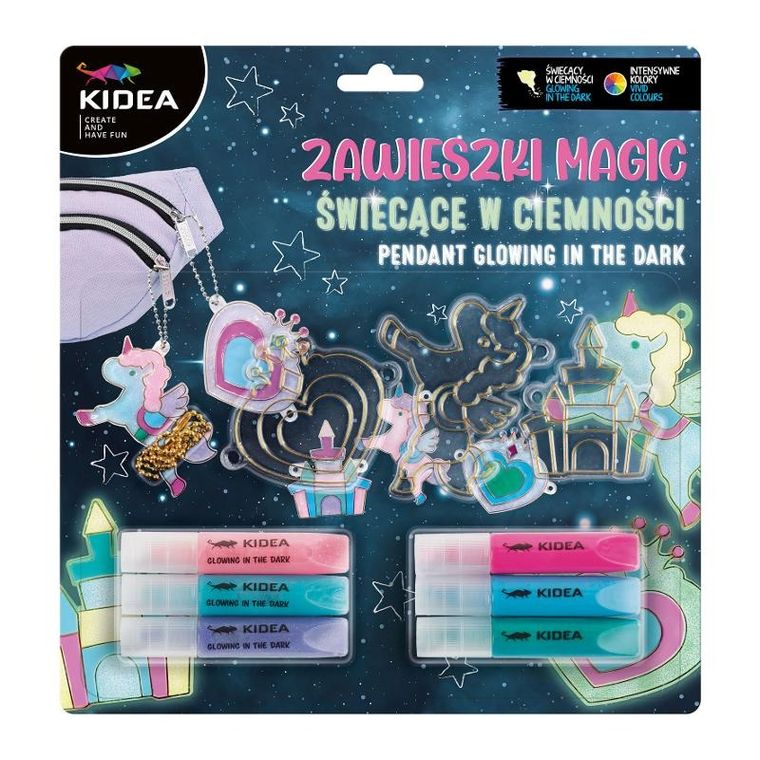 Kidea, pandantive magice care stralucesc in intuneric, set creativ