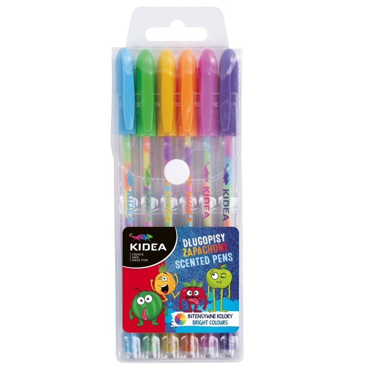 Kidea, pix cu gel, parfumat, albastru 6 buc.