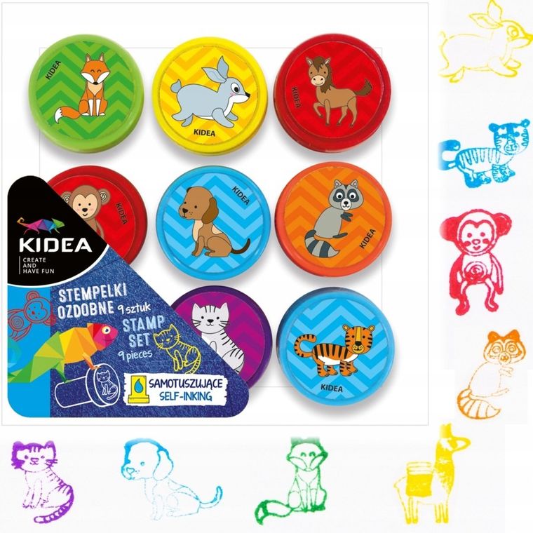 Kidea, stampile decorative autoincitante, 9 buc.