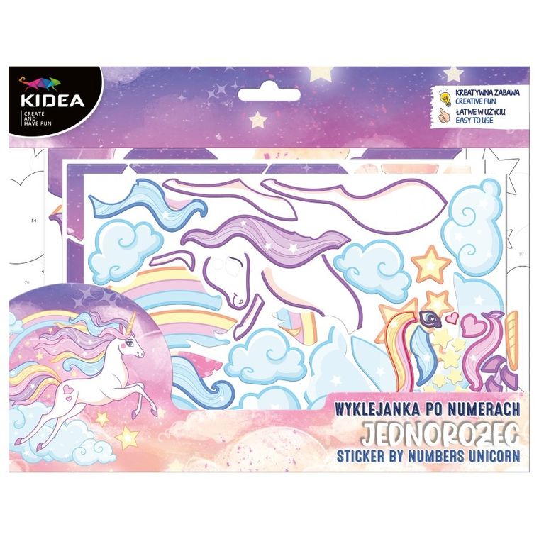 Kidea, Unicorn, autocolant cu numere