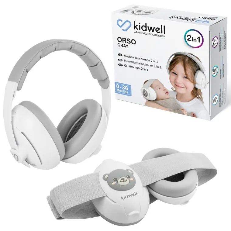 Kidwell, Orso, casti cu anulare a zgomotului 2in1, gray