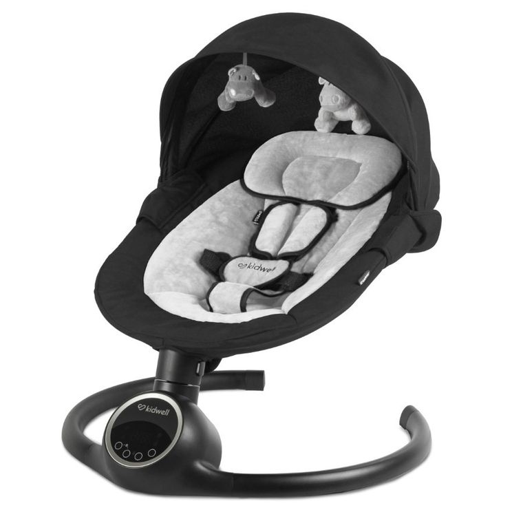 Kidwell, Reve, Scaun electric pentru bebelusi, 2in1, negru-argintiu