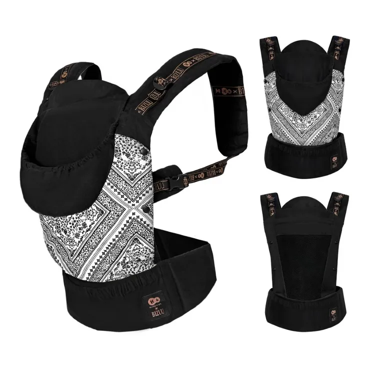 Kinderkraft, Bizuu, Huggy, marsupiu ergonomic, Lunar Black