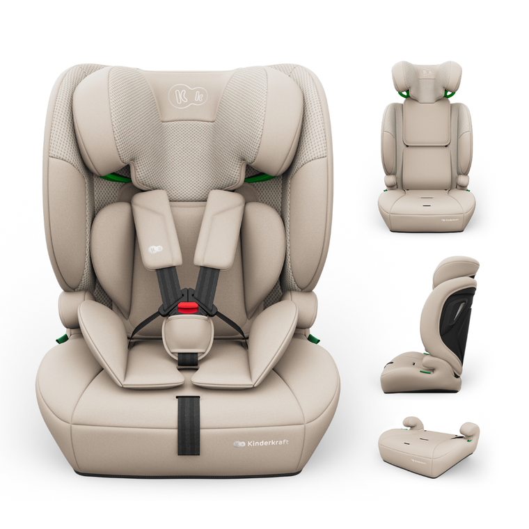 Kinderkraft, Comfort Up 2 Plus, i-Size, scaun auto, beige, 100-150 cm