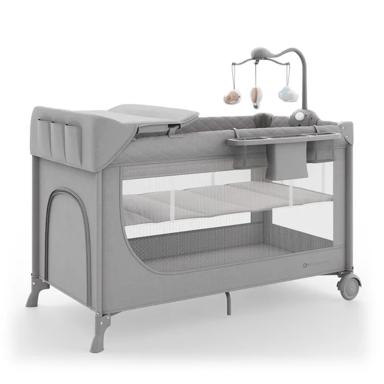 Kinderkraft, Leody Up, patut de volaj cu accesorii, grey