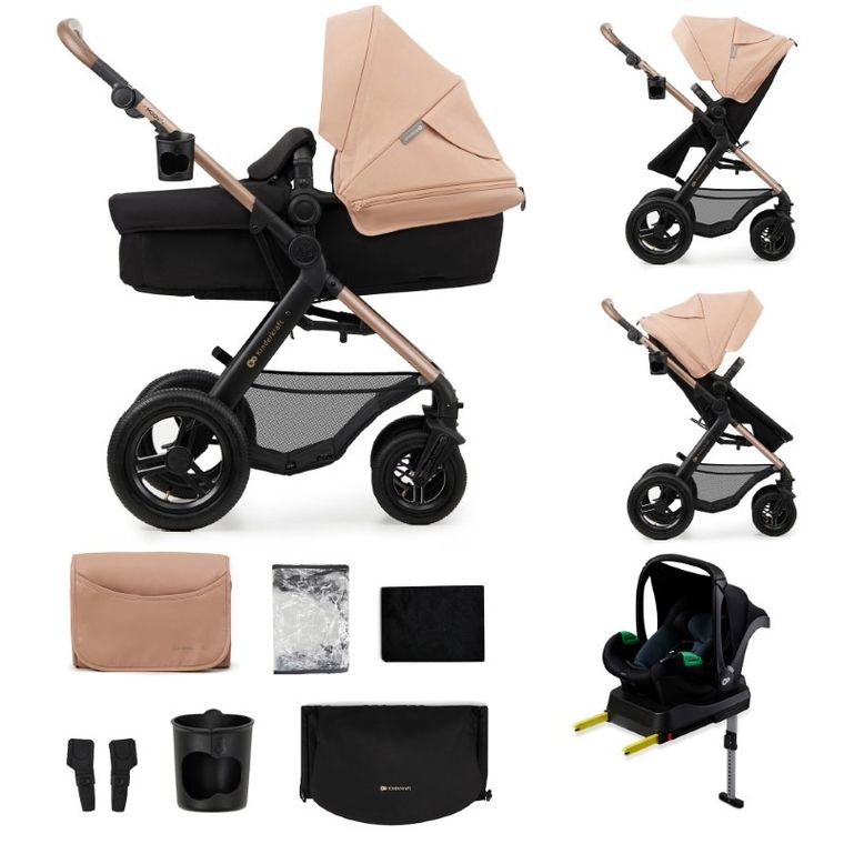 Kinderkraft, Moov 2, Air Wheels, carucior multifunctional 4in1, Sand Beige