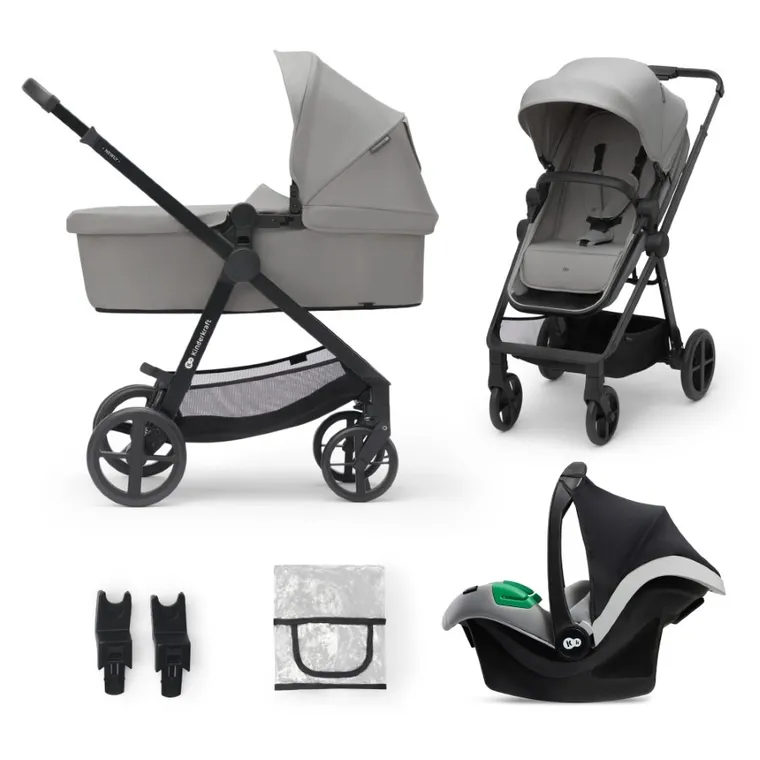 Kinderkraft, Newly 3in1 Mink Pro, carucior multifunctional 3in1, Moonlight Grey