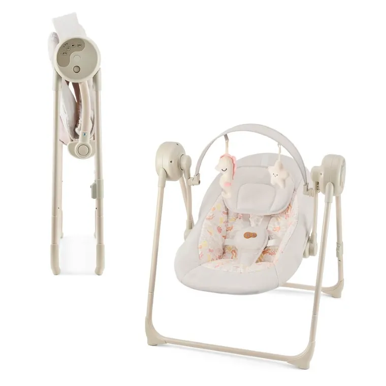Kinderkraft, Swingee, balansoar electric pentru bebelusi, bej