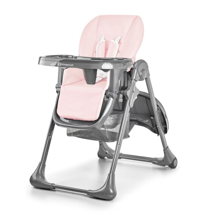 Kinderkraft, Tastee, scaun inalt pliant pentru hranire, Rose