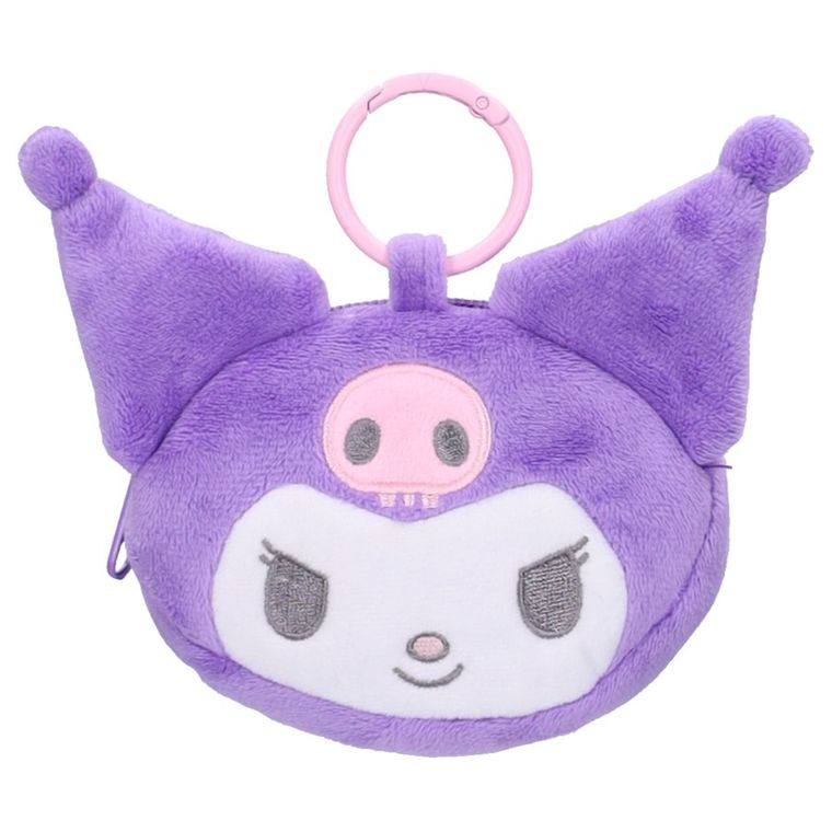 Kuromi, Plushie Pals, Plushie Pals, breloc de plus cu buzunar, violet