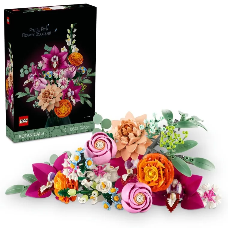 LEGO Botanicals, Frumos buchet de flori roz, 10342