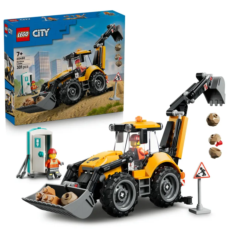 LEGO City, Buldoexcavator galben, 60480