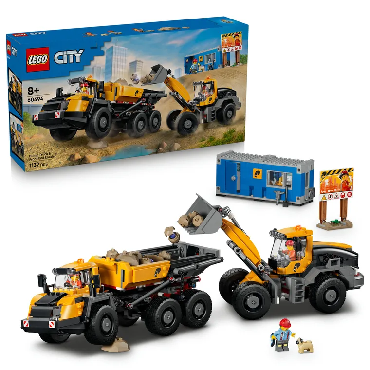 LEGO City, Camion basculant si incarcator frontal, 60494
