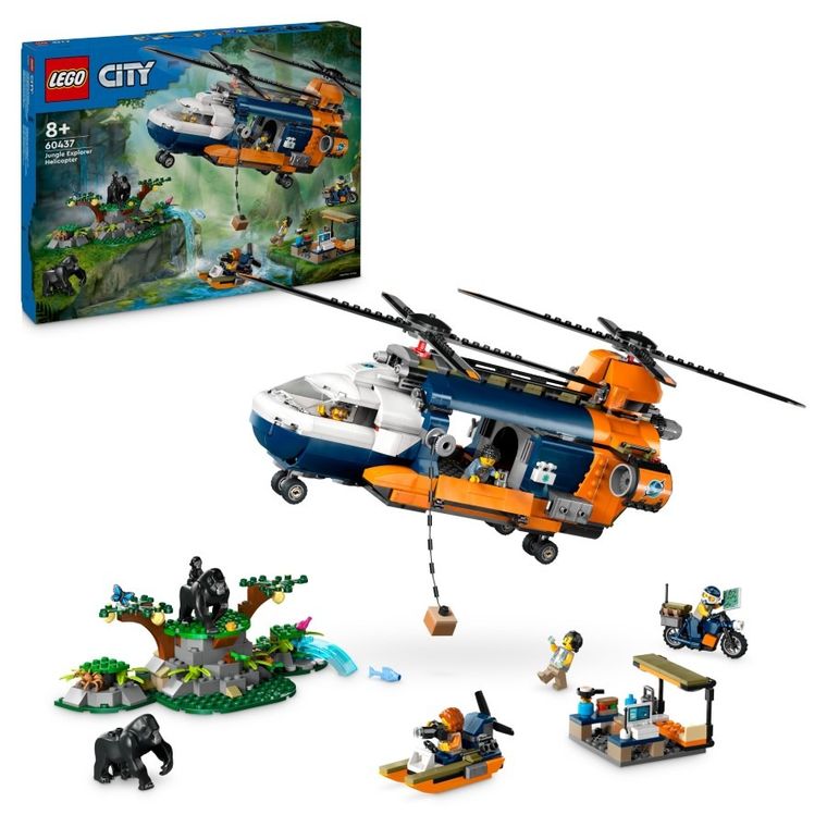 LEGO City, Elicopterul unui explorator al junglei la tabara de baza, 60437