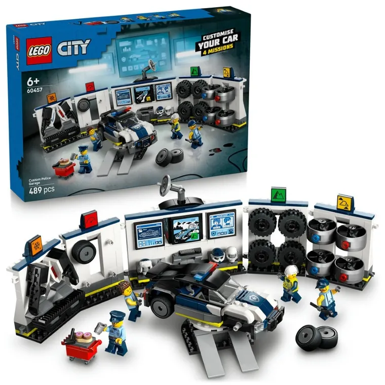 LEGO City, Garaj personalizat pentru masini de politie, 60457