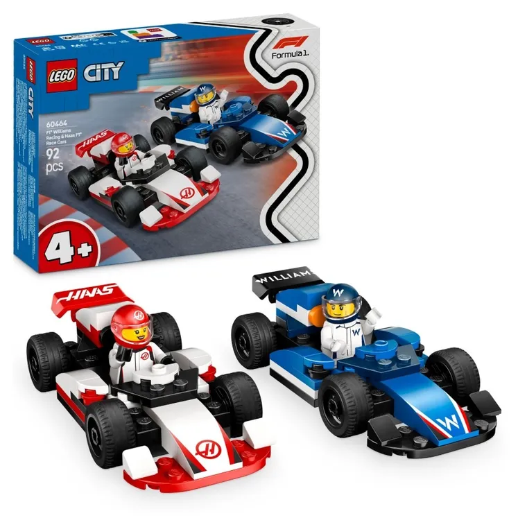 LEGO City, Masini de curse F1 Williams Racing si Haas F1, 60464