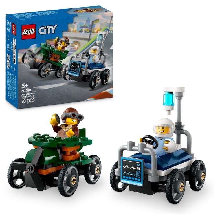 LEGO City, Pachet de curse Avion vs. pat de spital, 60459
