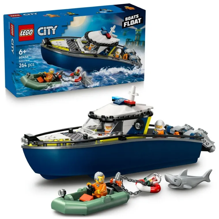 LEGO City, Urmarire cu barca de politie, 60456