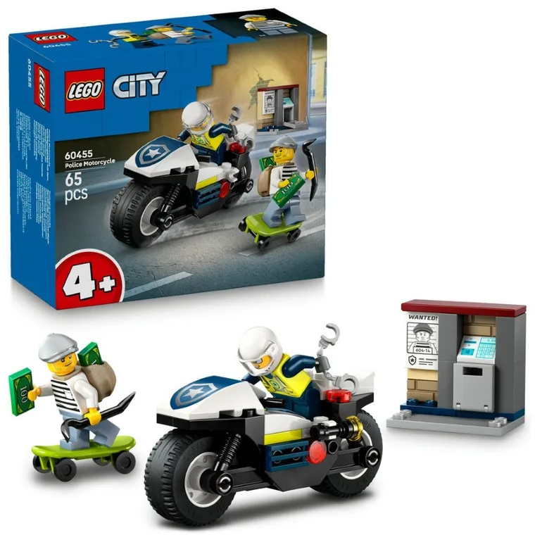 LEGO City, Urmarire cu motocicleta de politie, 60455
